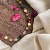 Gold Alike Beaded Maala-Golden Pearl-G15006